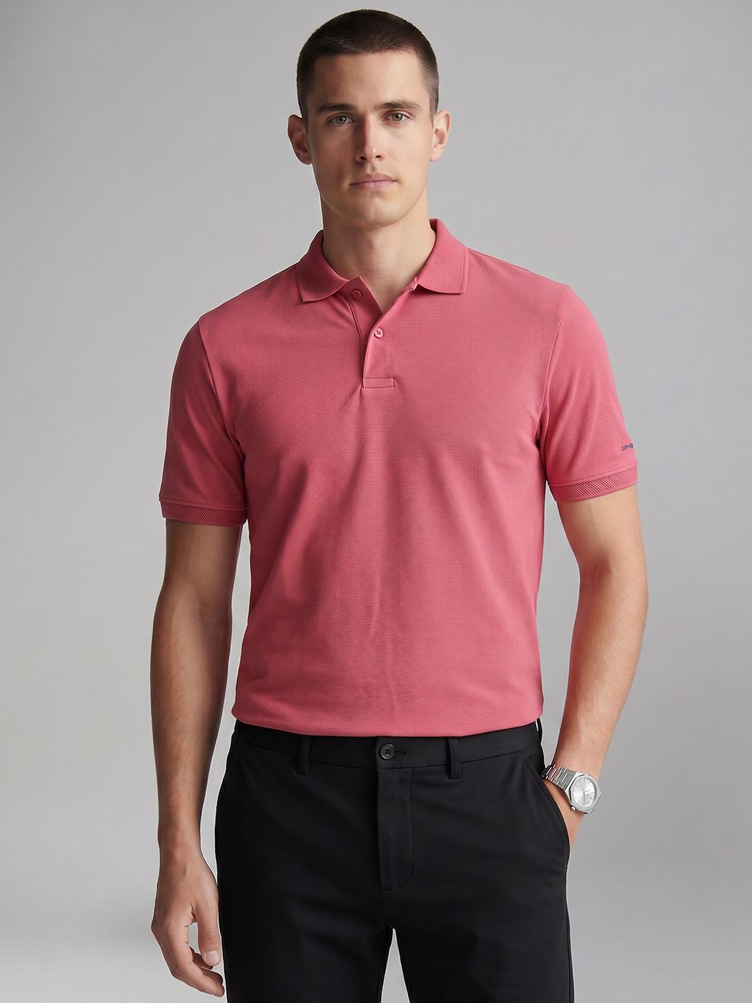 Van Heusen Pure Cotton Polo Collar T-shirt