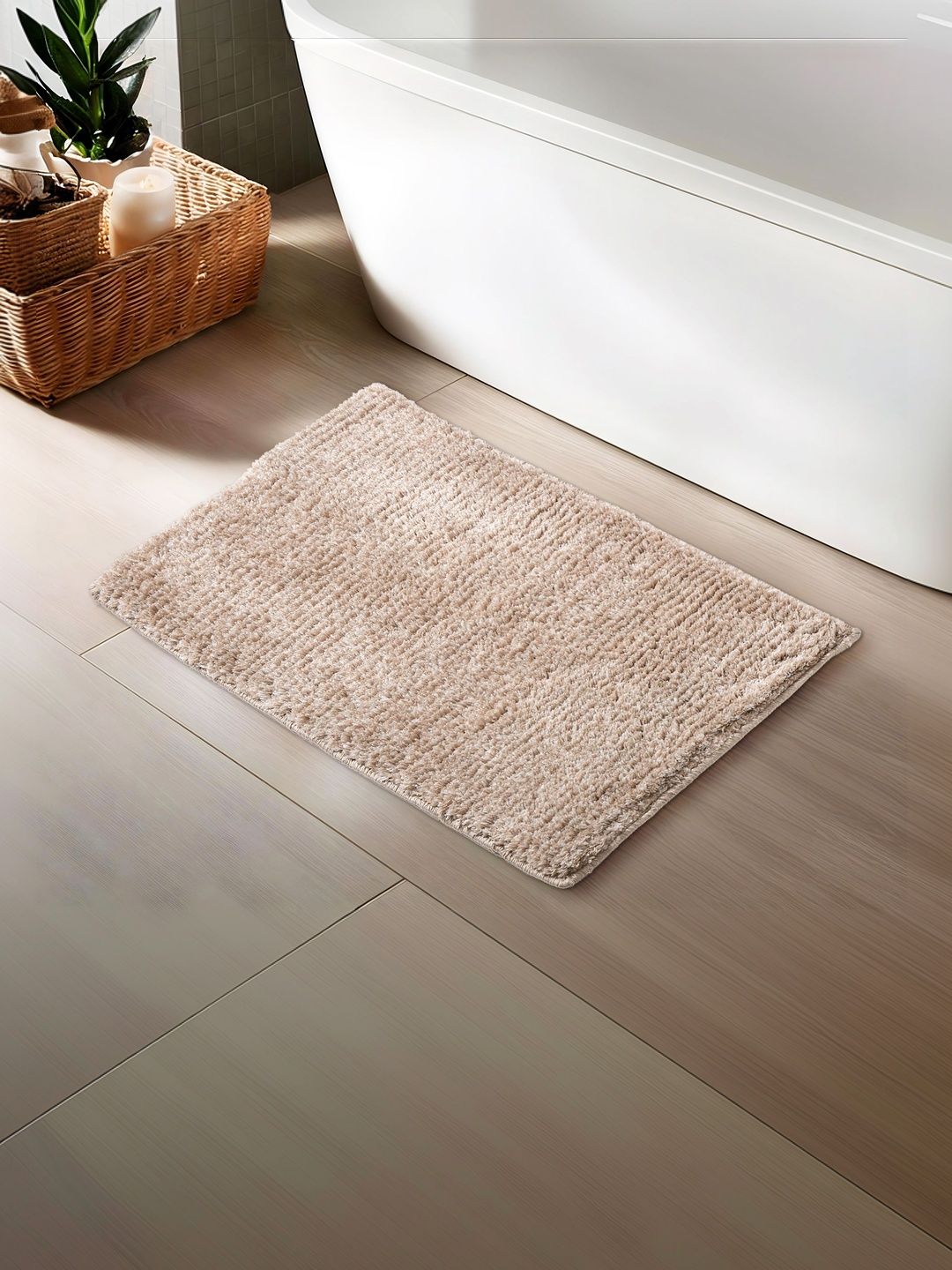 Home Centre Beige Anti-Slip Bath Mat