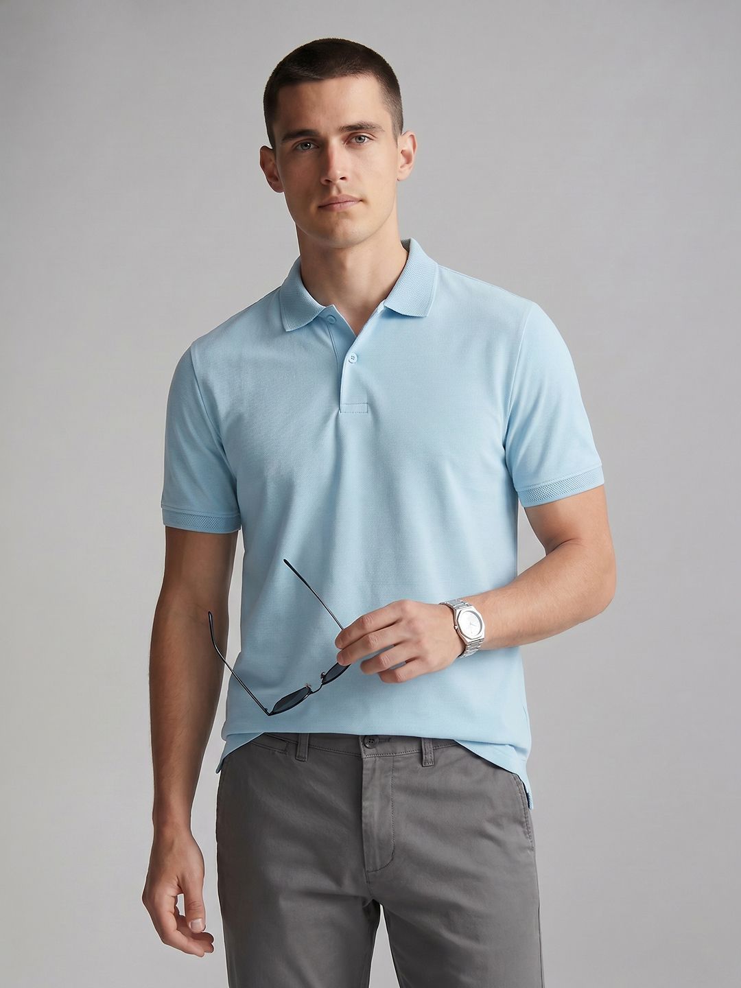 Van Heusen Polo Collar Pure Cotton T-shirt