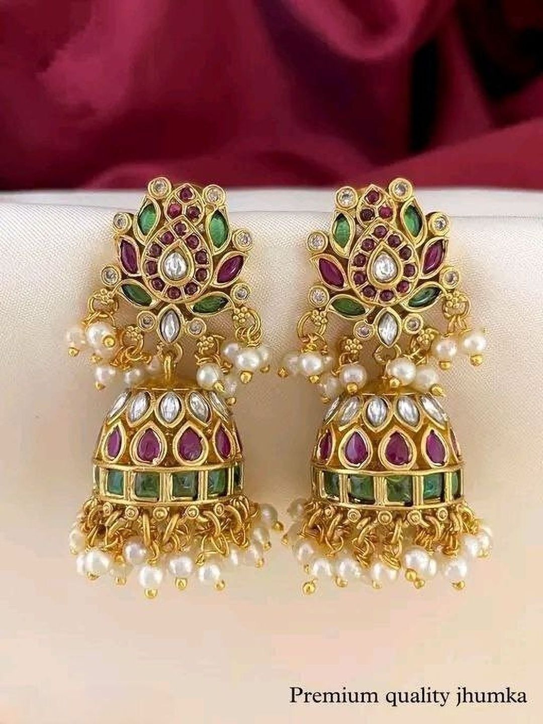 VIPASYA Floral Jhumkas Earrings