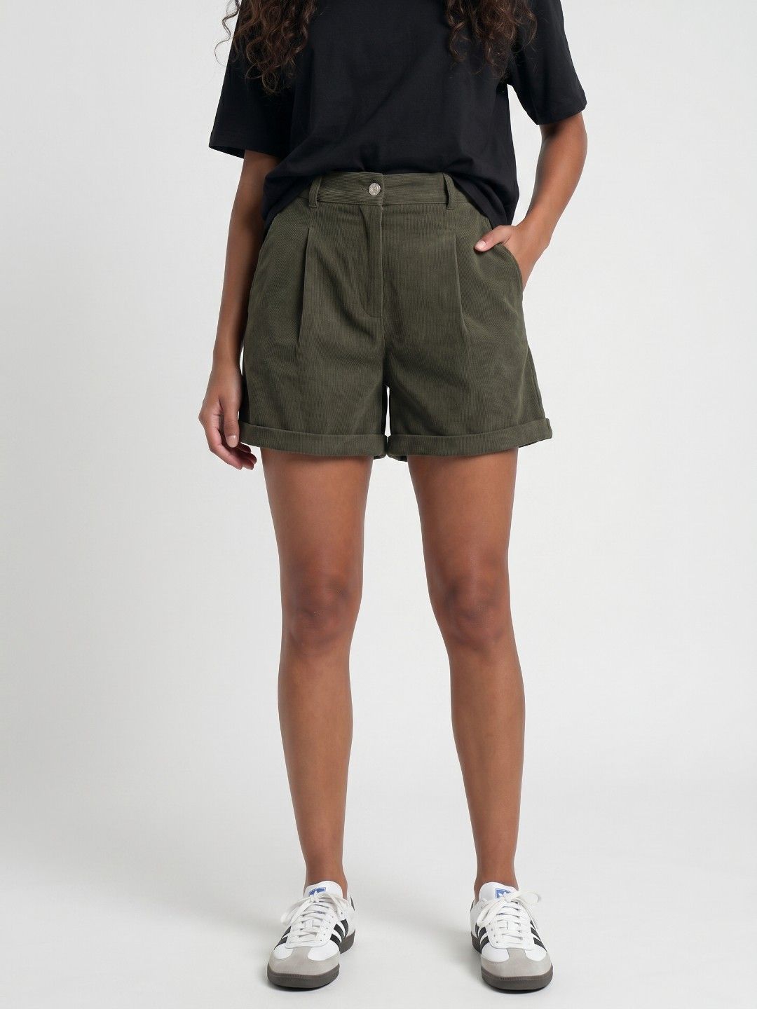 glitchez Women Corduroy Shorts