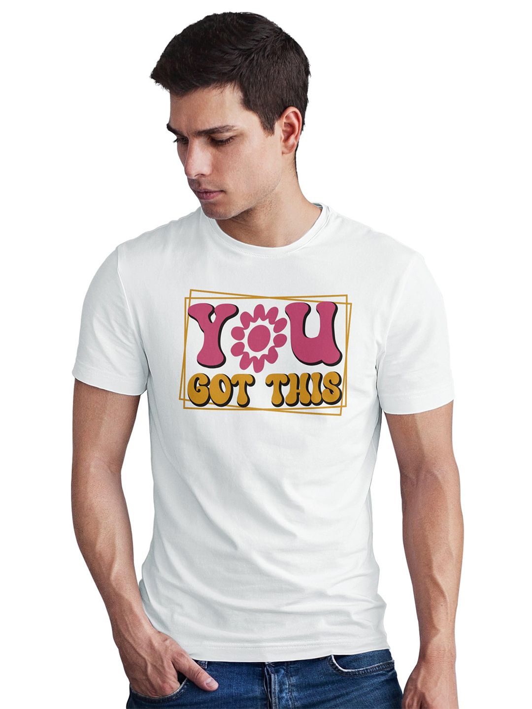 Seekbuylove Men Typography Printed Bio Finish T-shirt