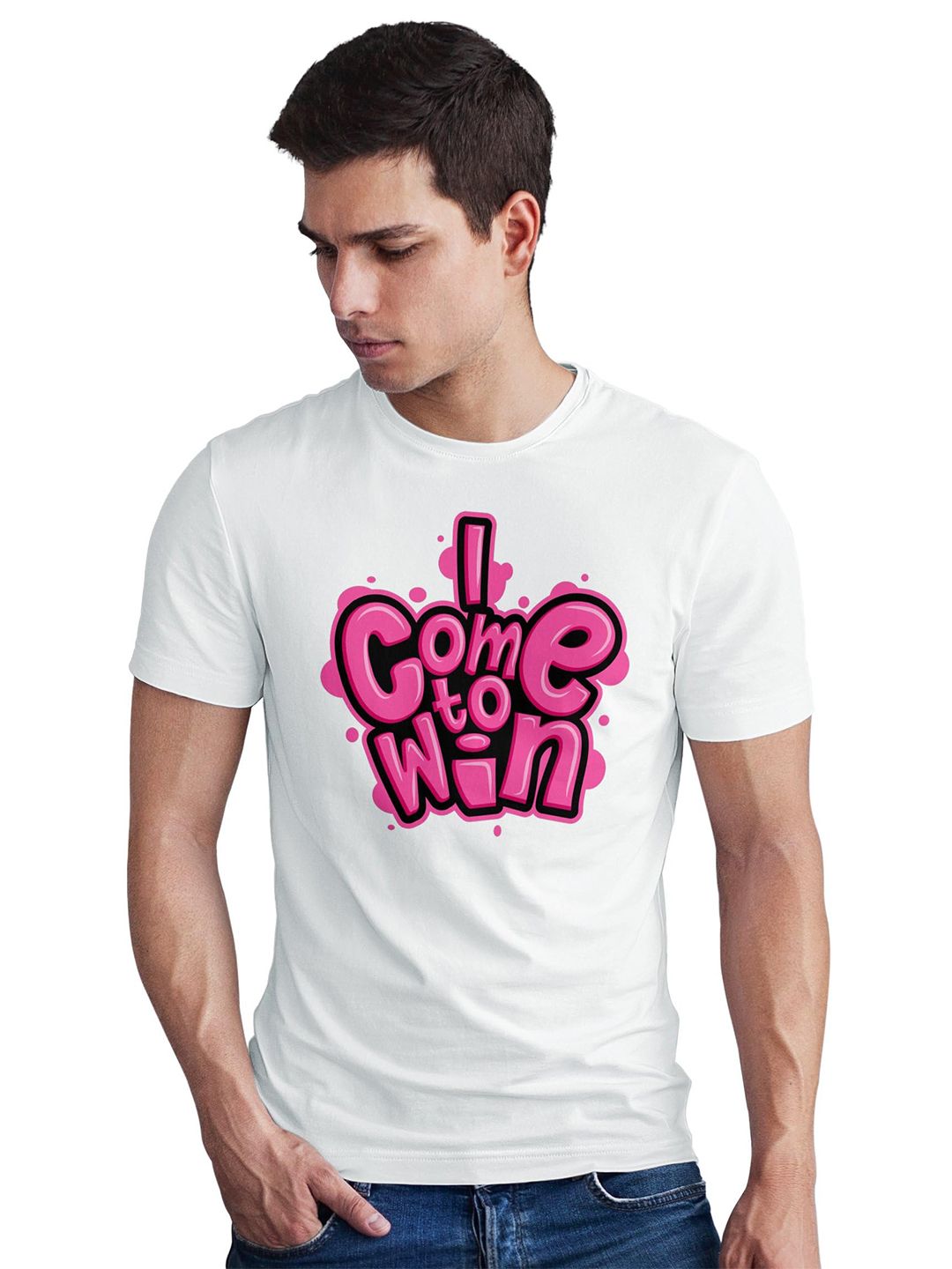 Seekbuylove Men Typography Printed Bio Finish T-shirt