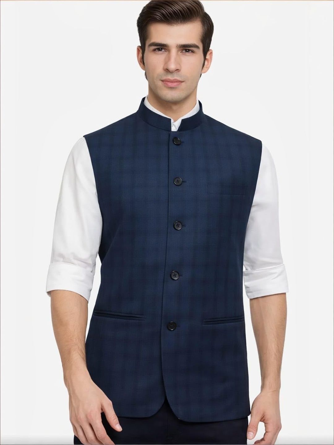 RAINMAIND Men Checked Woven Jacket