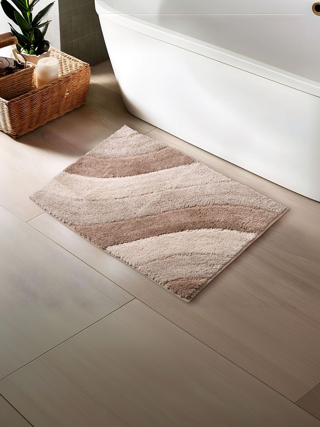 Home Centre Beige Anti-Slip Bath Mat