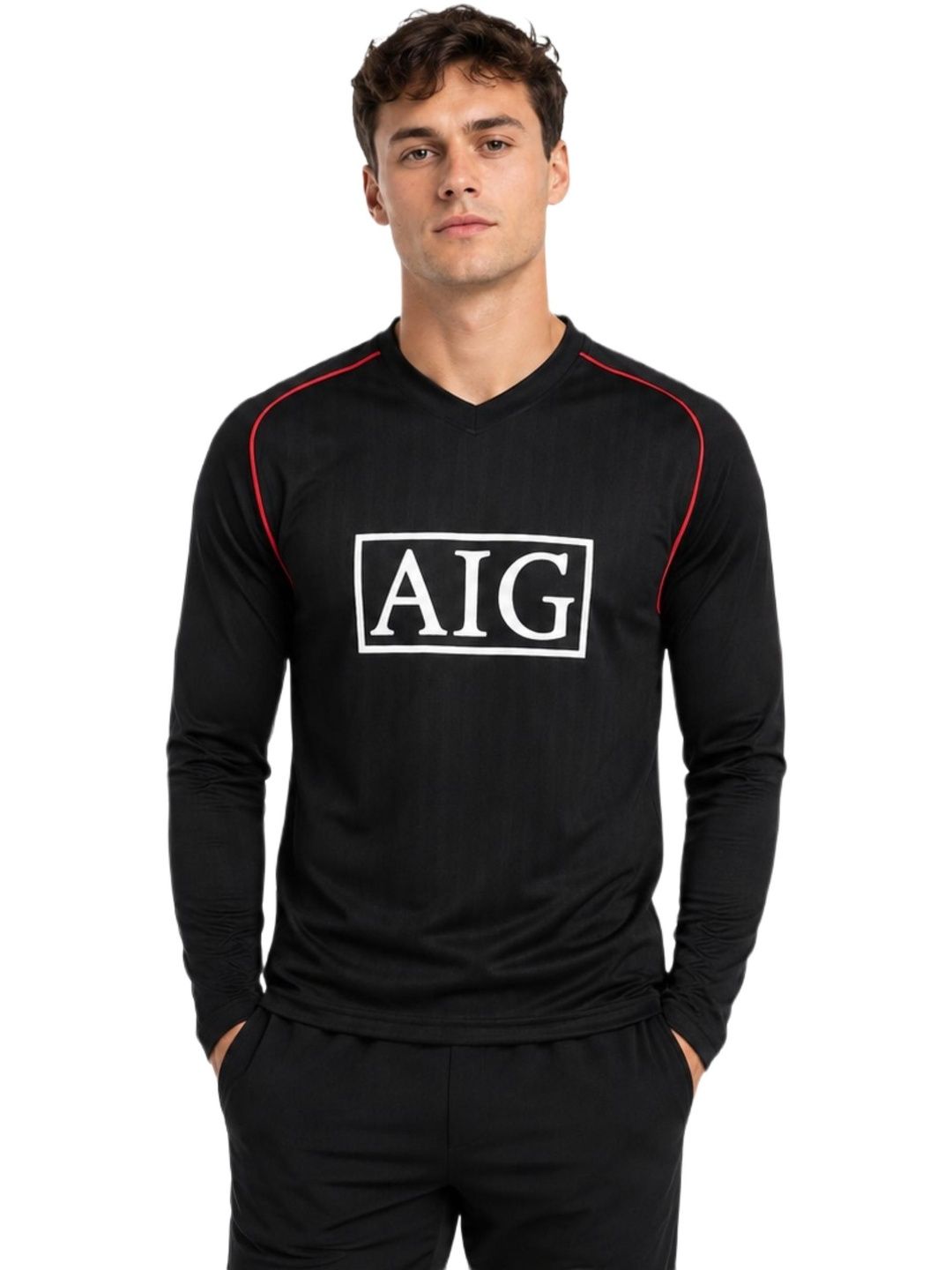teky teky Men Brand Logo Manchester United Printed V-Neck T-shirt