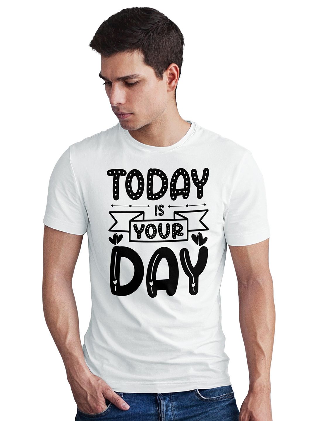 Seekbuylove Men Typography Printed Bio Finish T-shirt