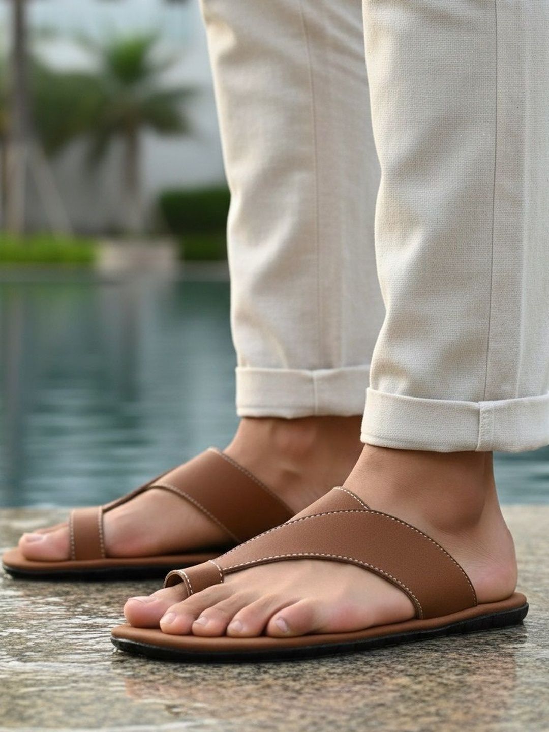 Mast & Harbour Men Thong Flip-Flops