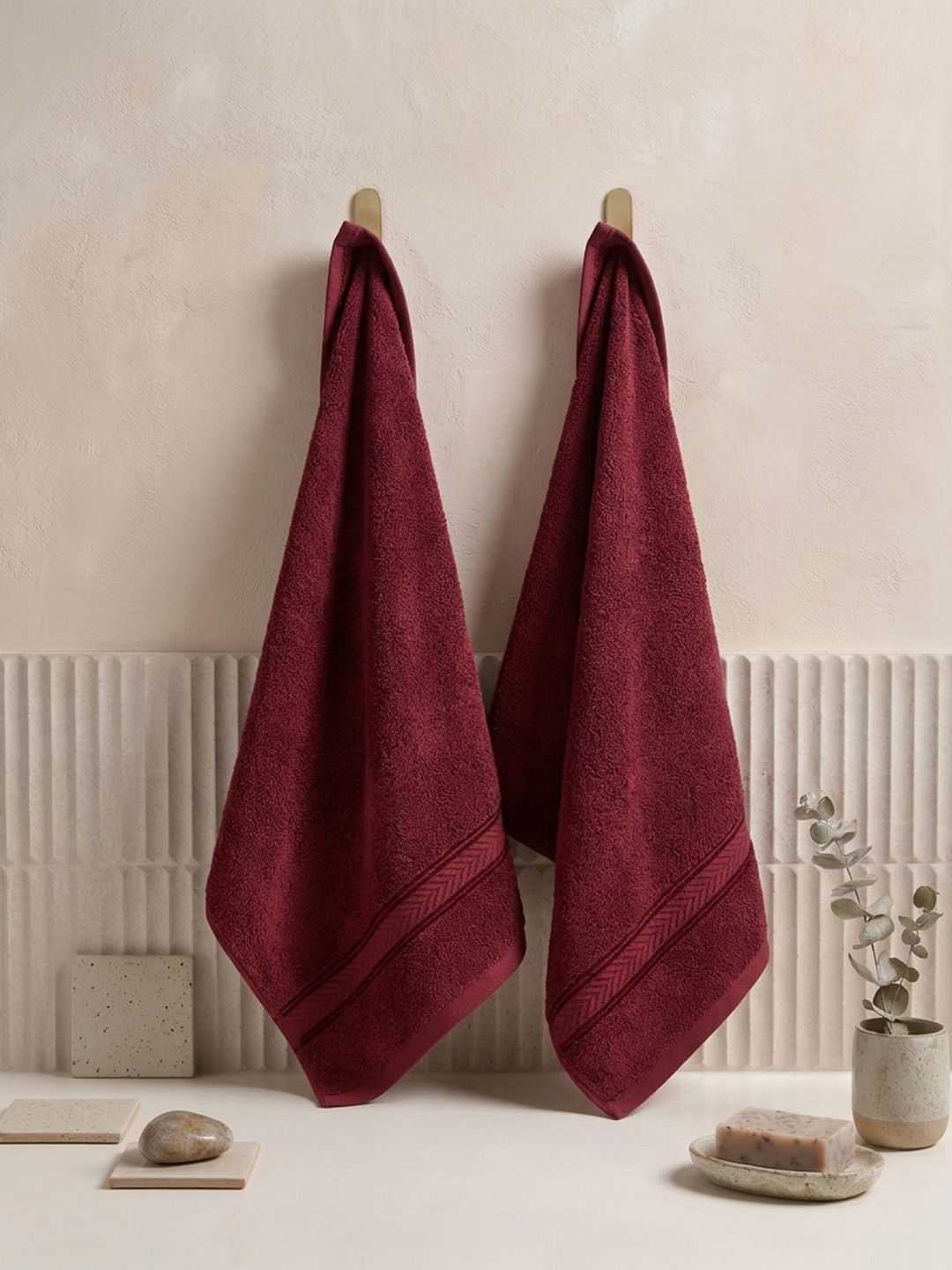 Monte Carlo Monte Carlo Amber Red Cotton 525 Gsm 40X60 Cm 2 Hand Towel