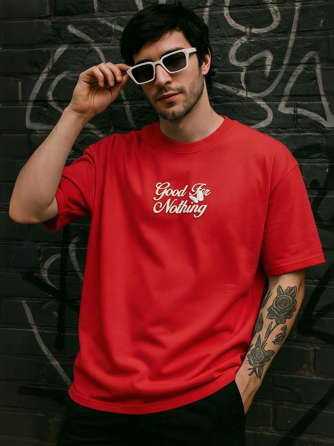 TOXA Men Typography Printed T-shirt