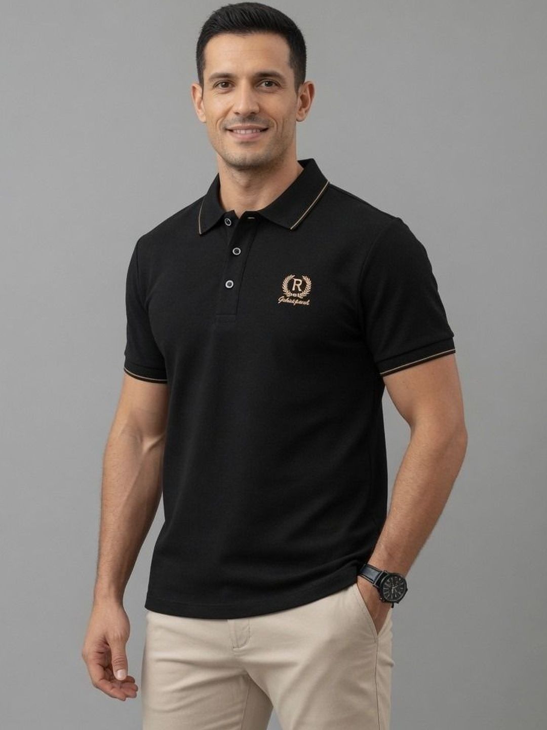 Mast & Harbour Men Brand Logo Polo Collar T-shirt