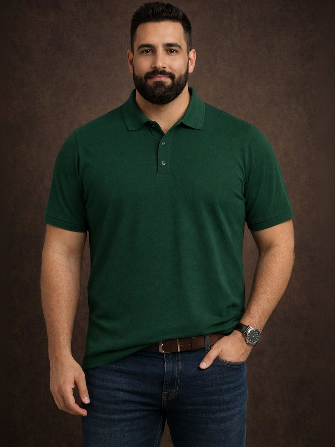 Mast & Harbour Men Polo Collar T-shirt