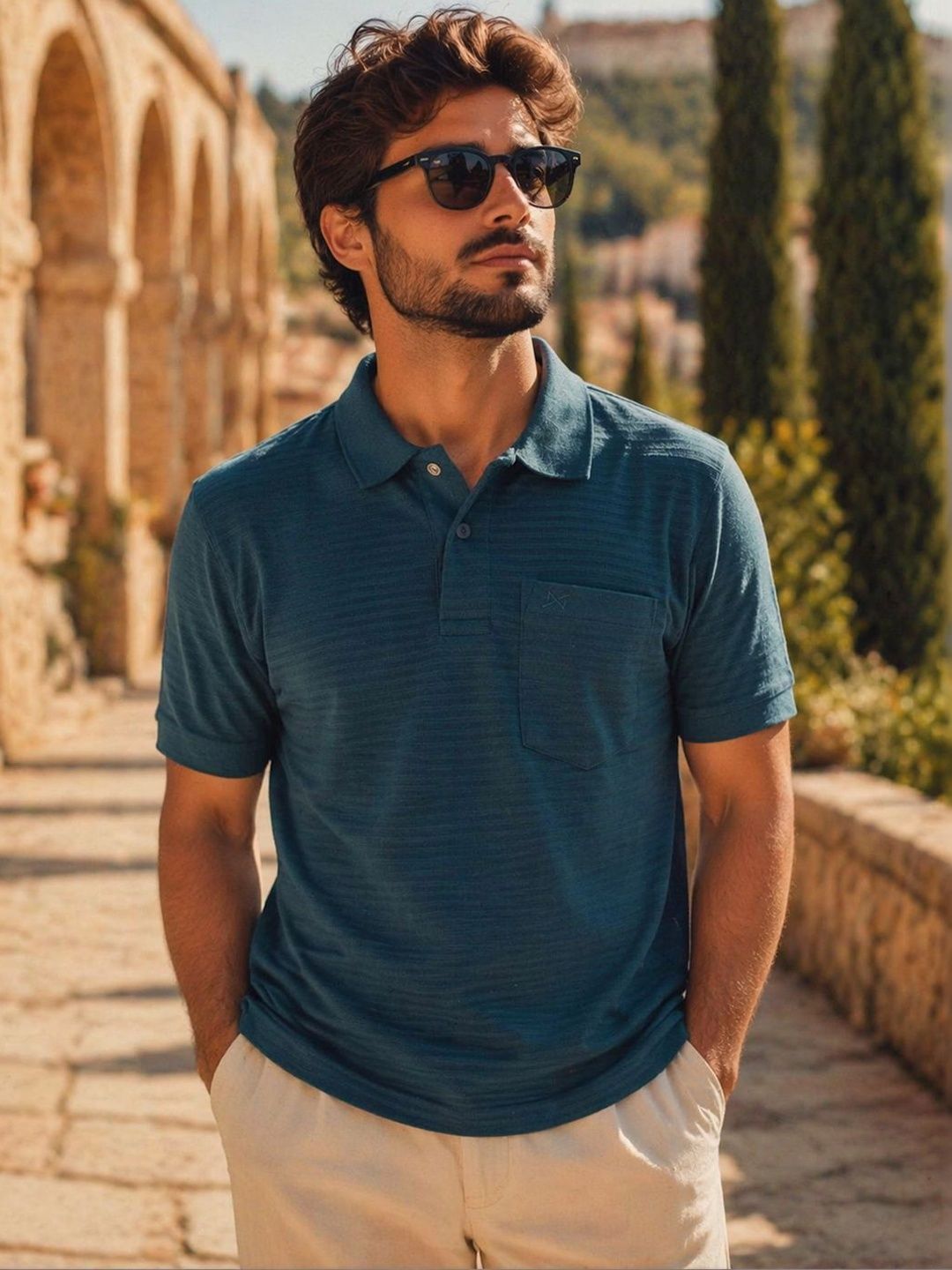 Force NXT Men Polo Collar Pockets T-shirt