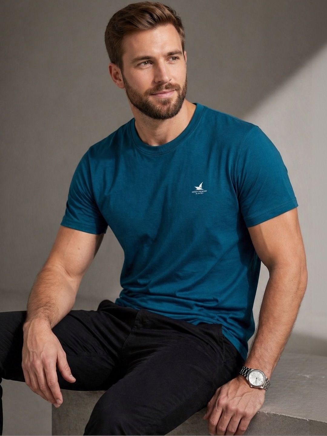Moda Rapido Men Brand Logo T-shirt