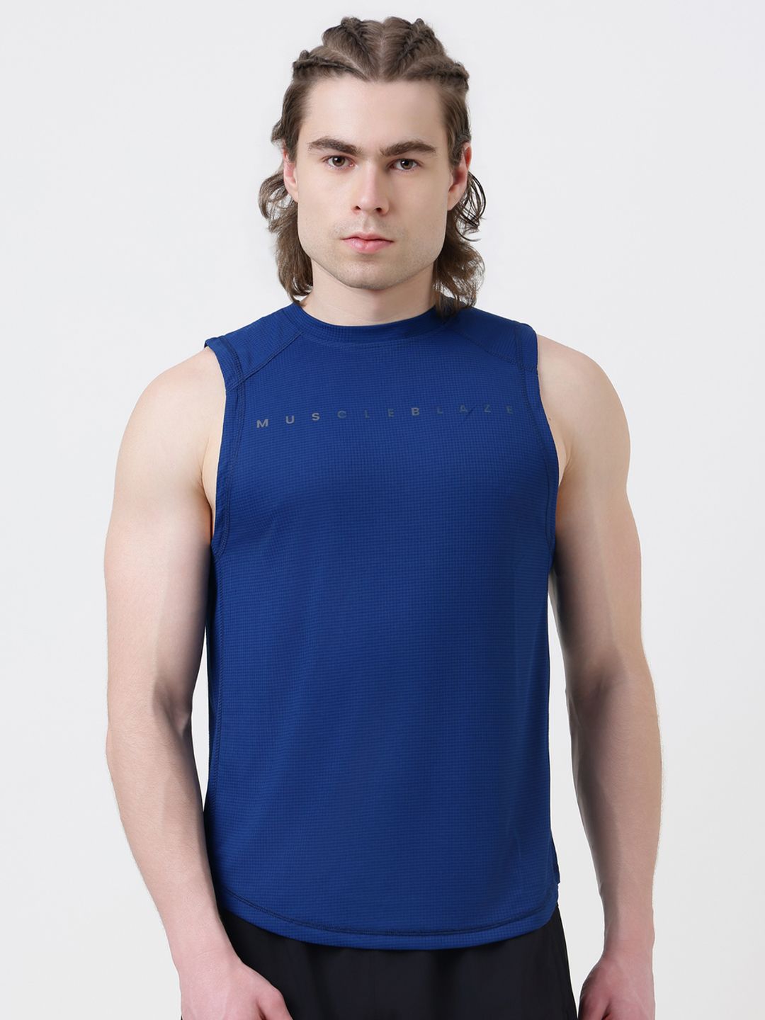 MuscleBlaze Men Brand Logo Printed Round Neck Compression T-shirt