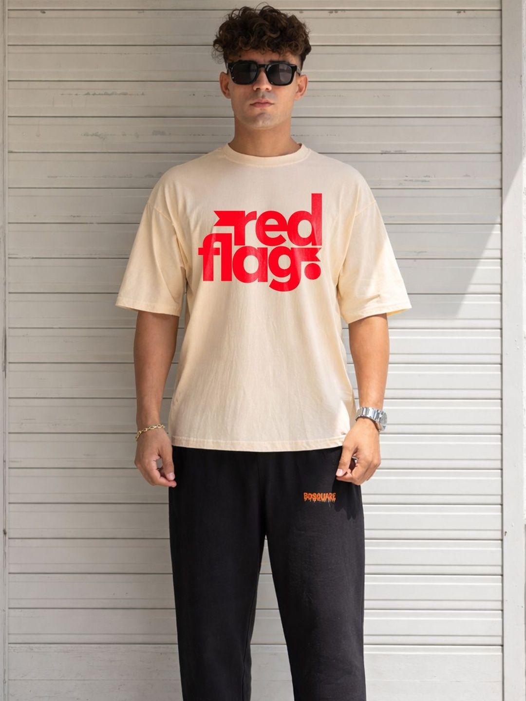 BDSQUARE Men Typography Printed T-shirt