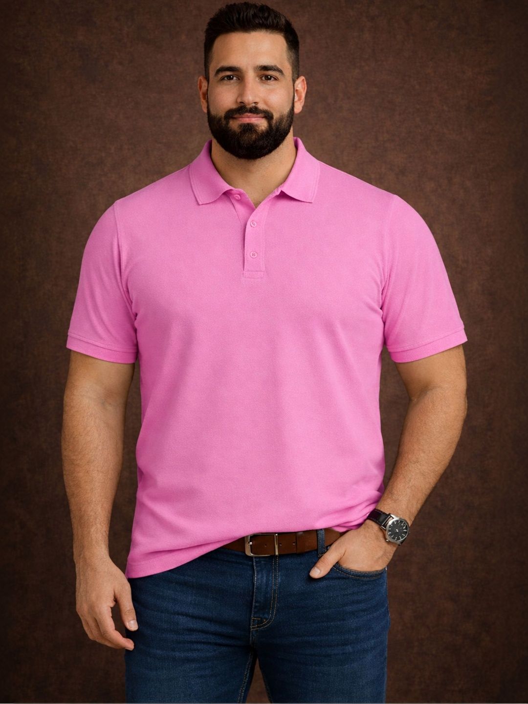 Mast & Harbour Men Polo Collar T-shirt