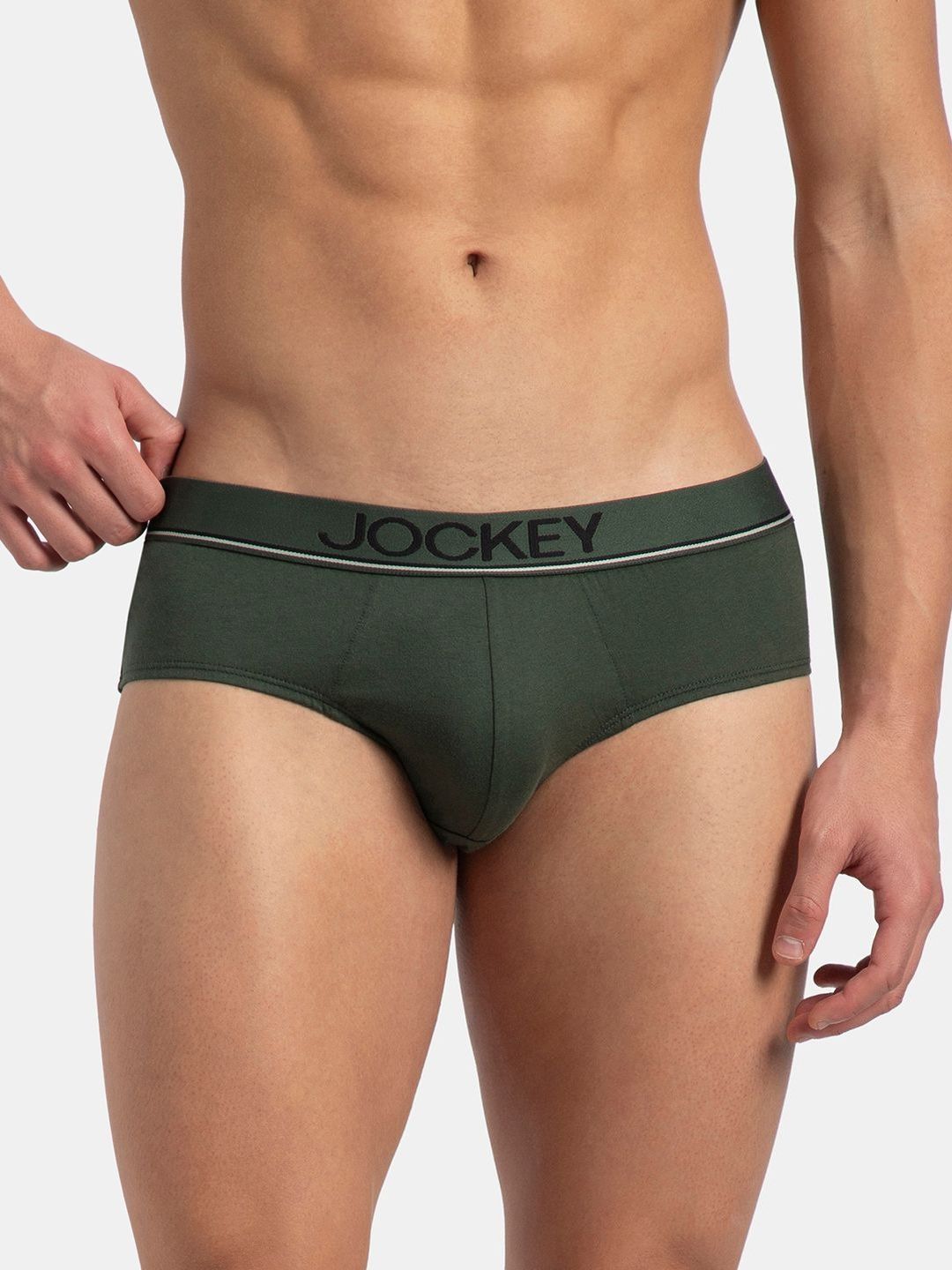 Jockey Super Combed Cotton Solid Brief with Ultrasoft Waistband - 8037