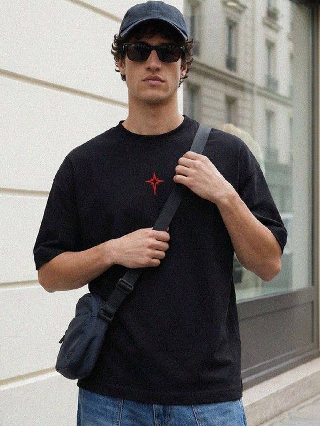 Hubberholme Men Typography Printed Cotton Drop-Shoulder Sleeves T-shirt
