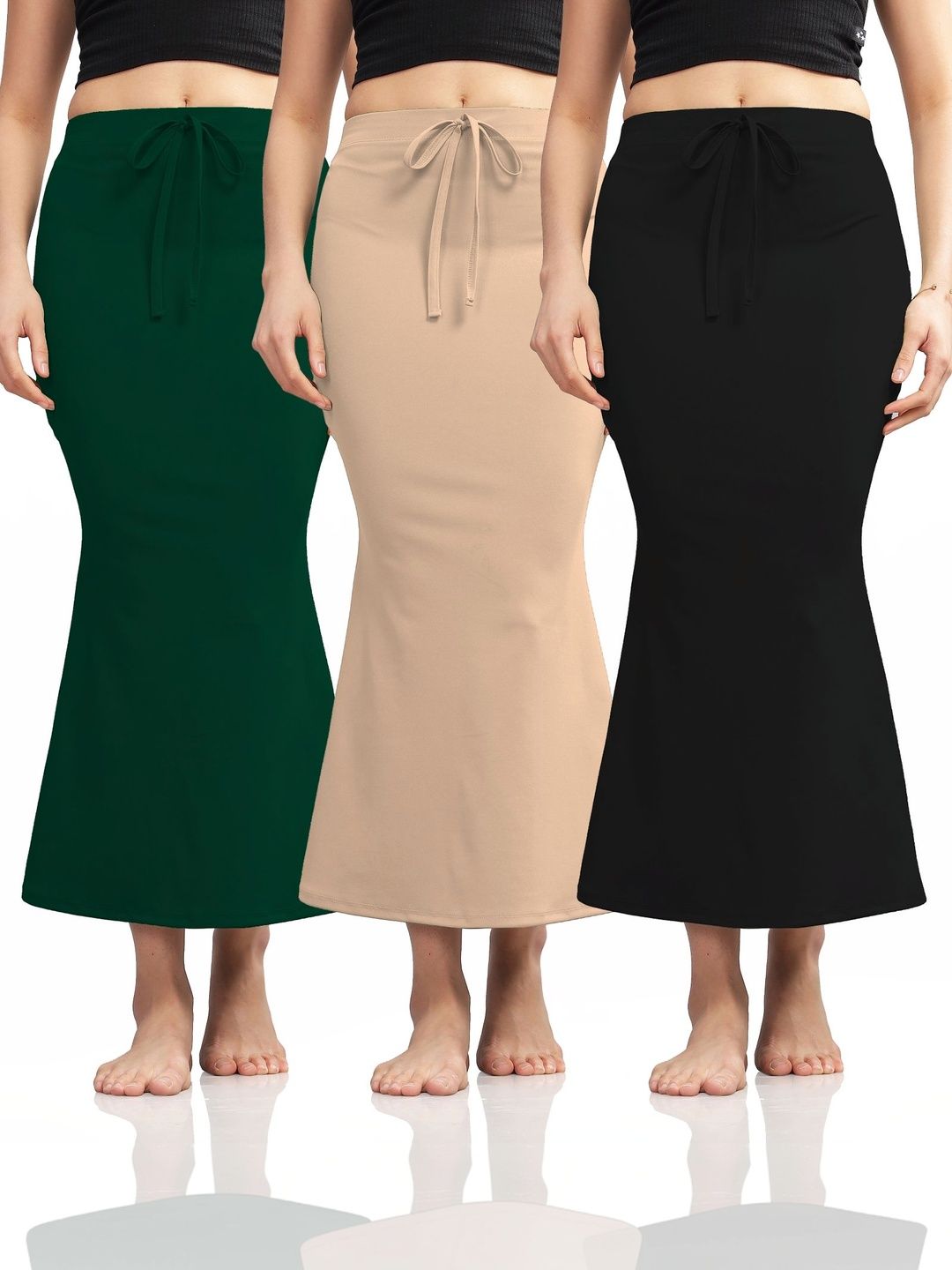 CALBONE Pack Of 3 High Rise Saree Shapewear