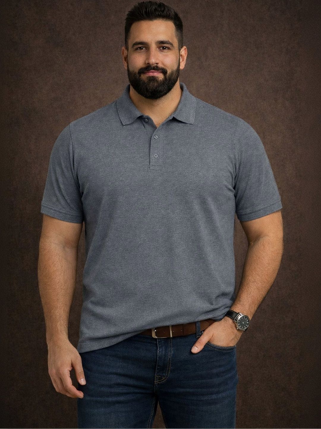 Mast & Harbour Men Polo Collar T-shirt