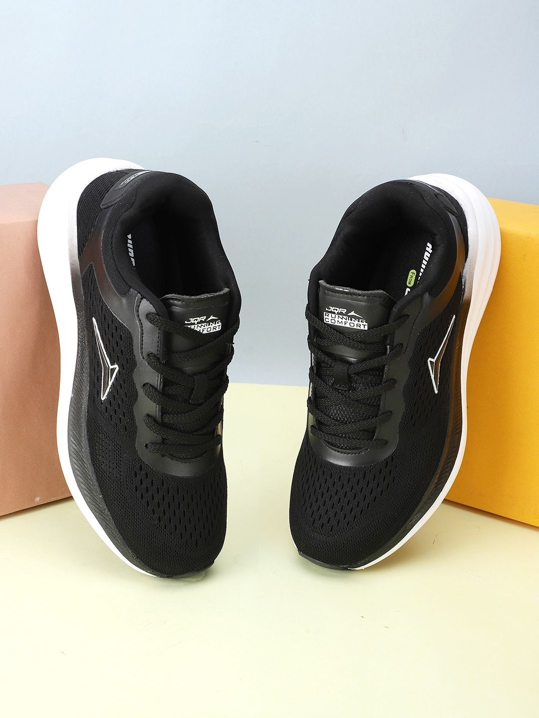 JQR PROSPERO Men Black Running Shoes