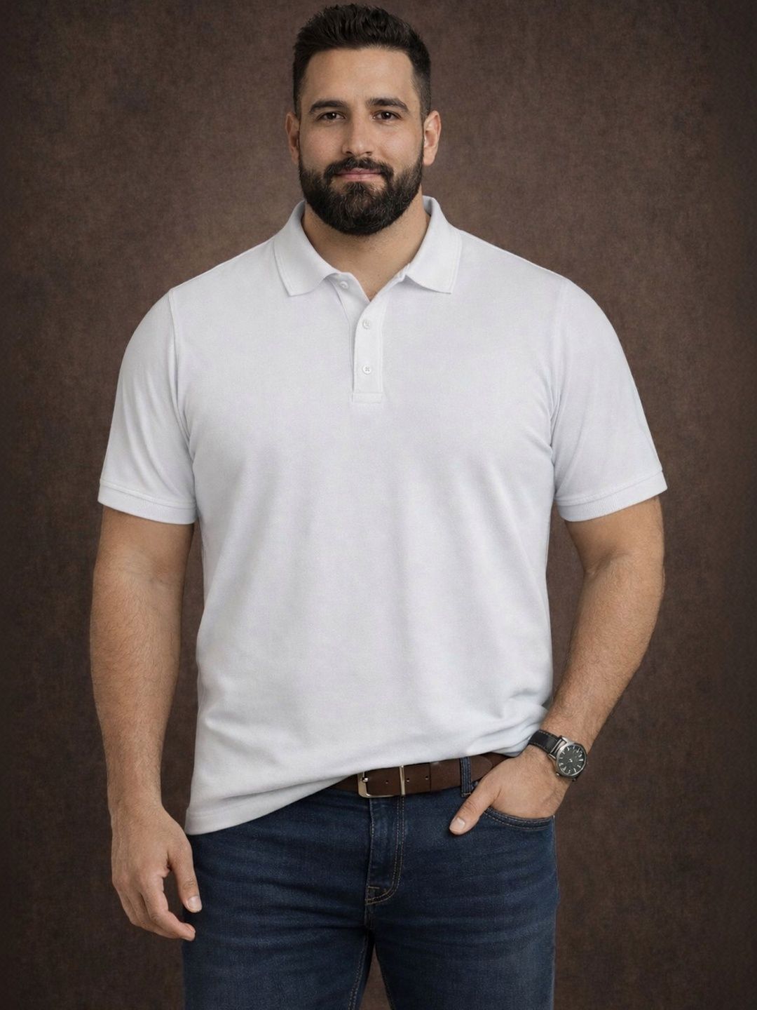 Mast & Harbour Men Polo Collar T-shirt