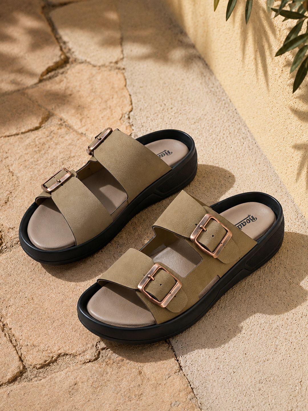 The Roadster Lifestyle Co Men PU Slip-On Comfort Sandals