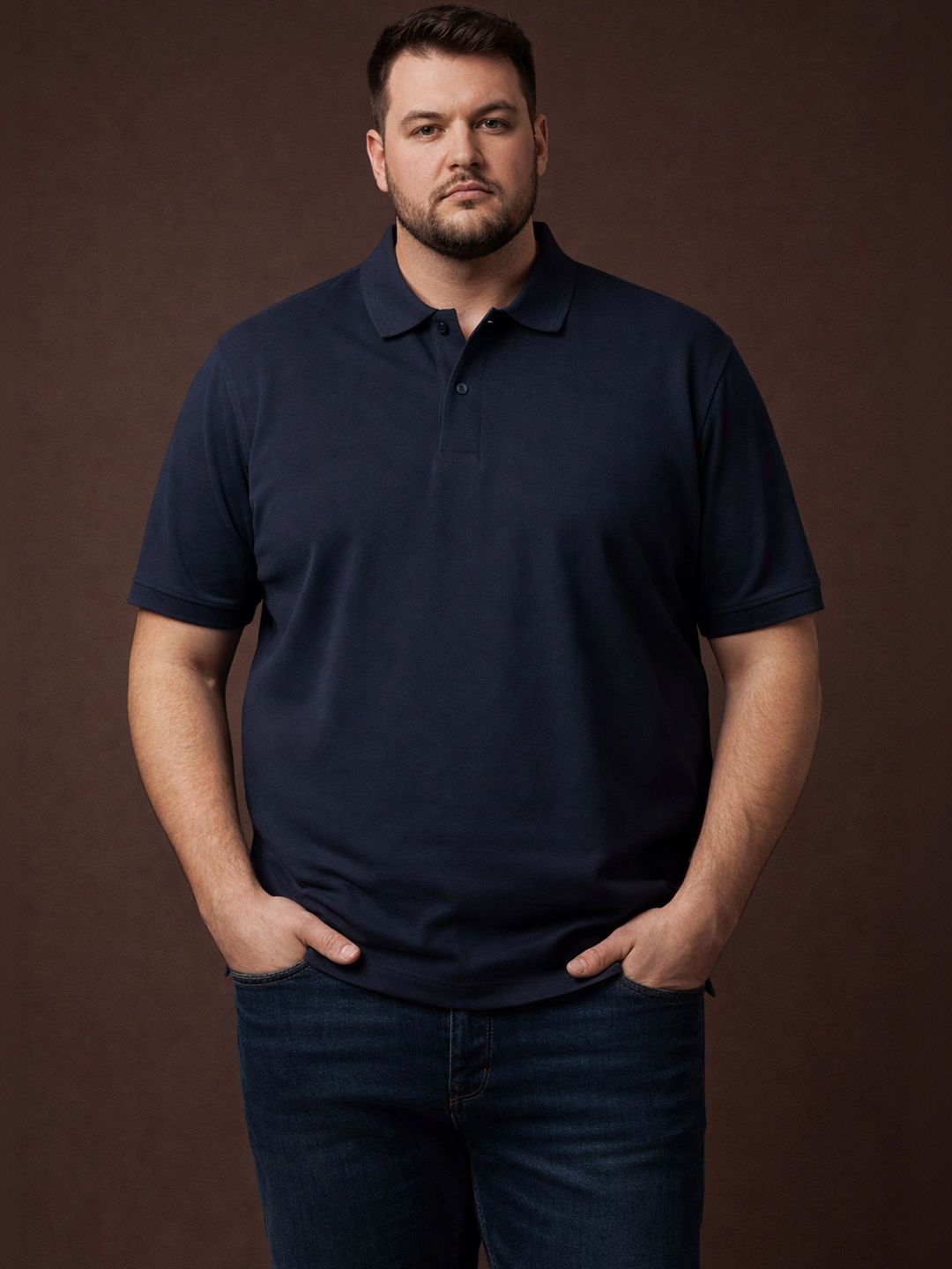 Mast & Harbour Men Polo Collar Cotton T-shirt