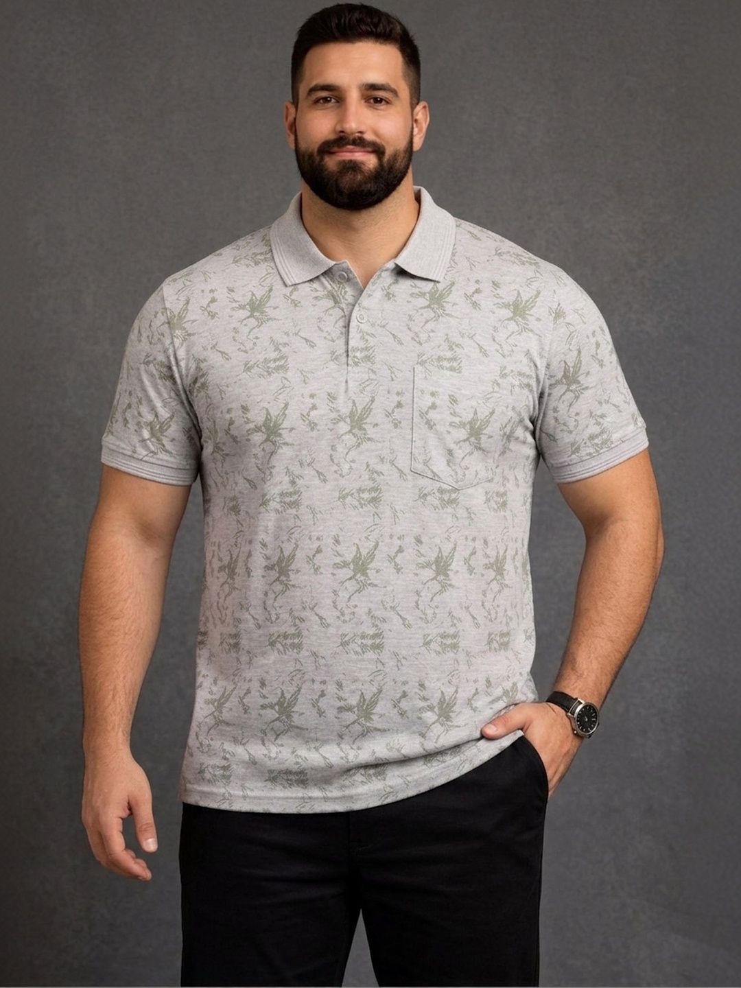 The Roadster Lifestyle Co. Printed Polo Collar Tshirts
