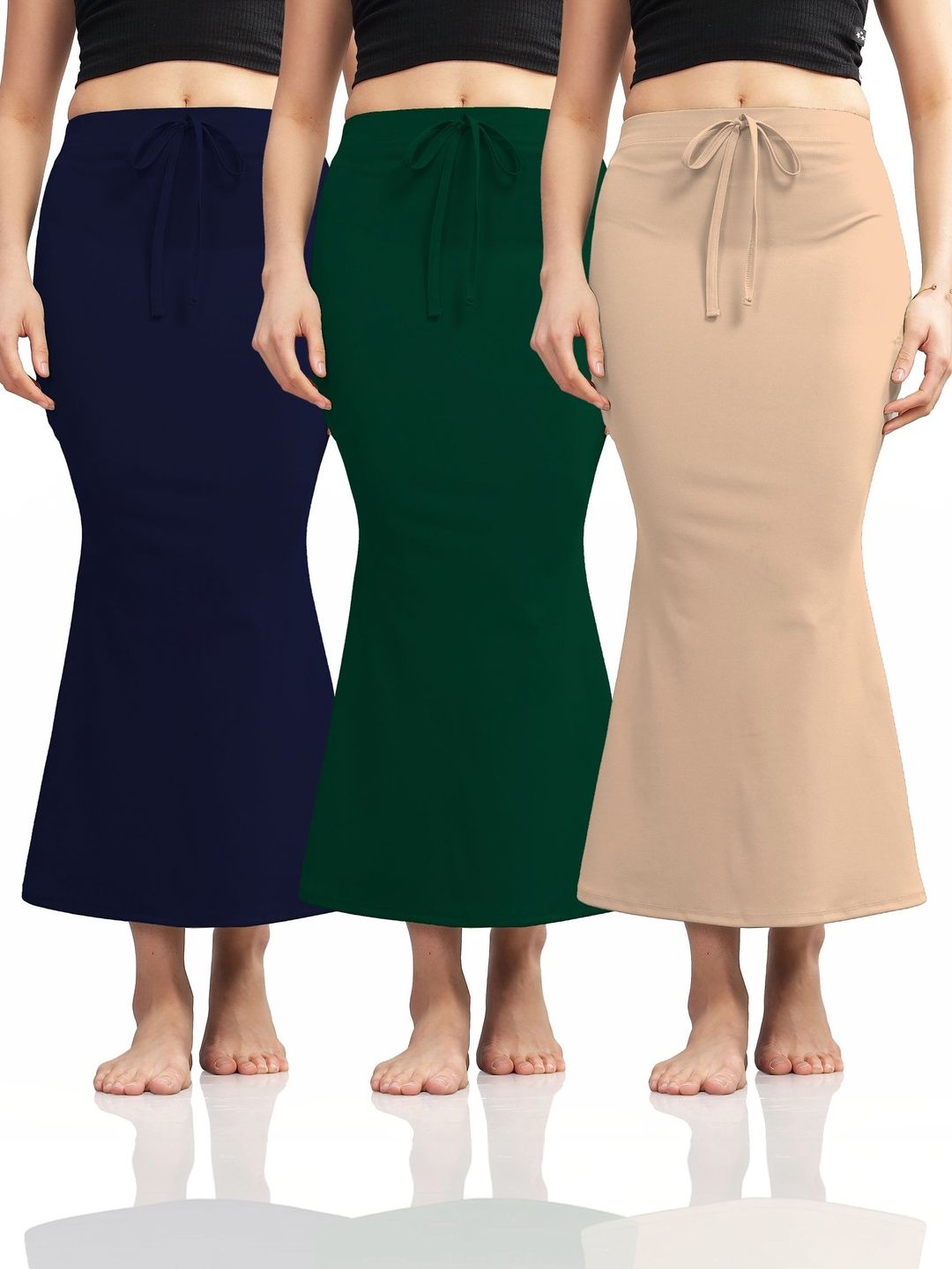 CALBONE Pack Of 3 High Rise Saree Shapewear