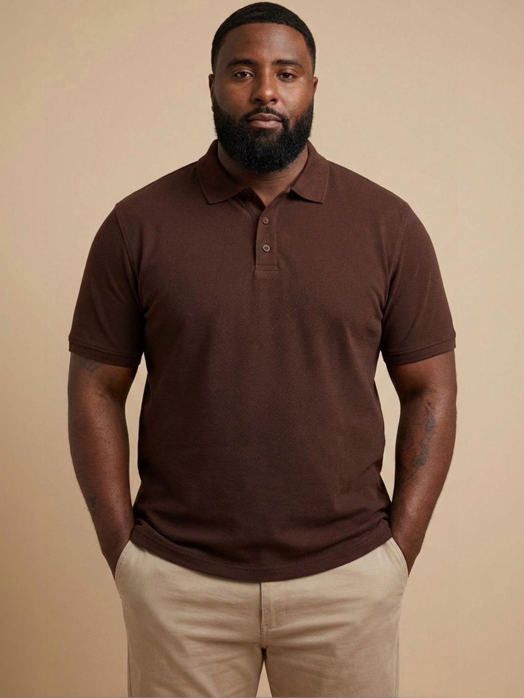 Mast & Harbour Men Polo Collar T-shirt