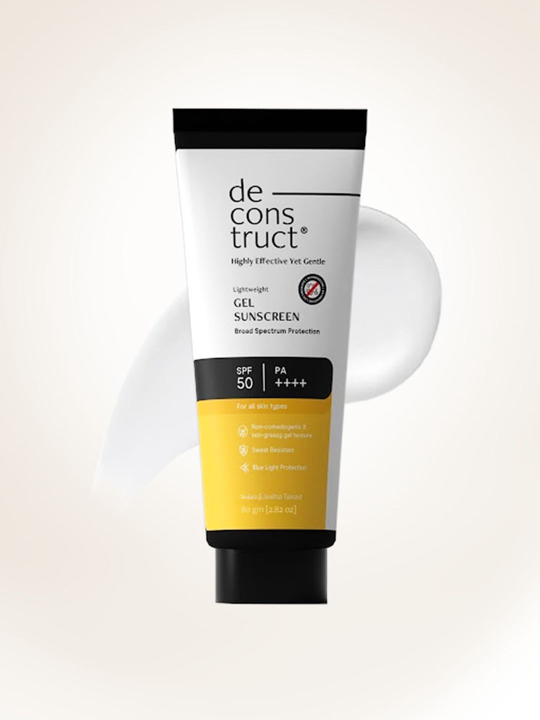 deconstruct Gel Sunscreen SPF 50 PA++++ -100% Photostable-Lightweight In-Vivo Tested 80g