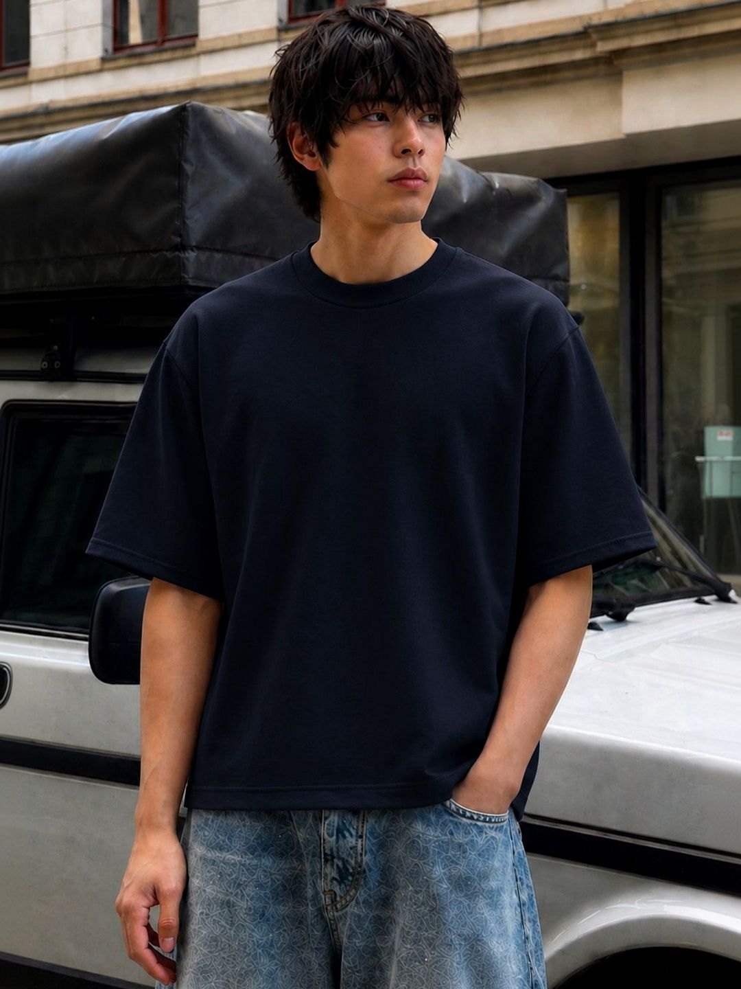 SZN Men Typography Printed Boxy T-shirt