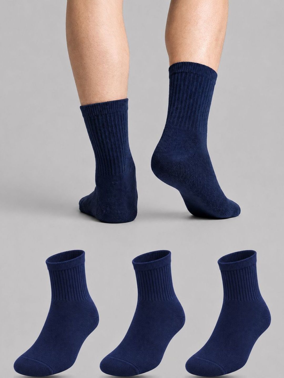Sockscarving Men Pack of 3 Cotton Above Ankle Socks