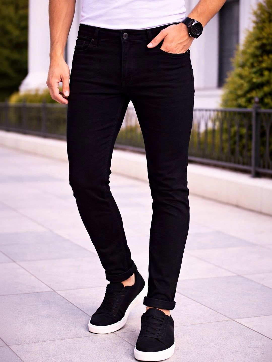 R.Code by The Roadster Life Co. Men Slim Fit Mid-Rise Jeans
