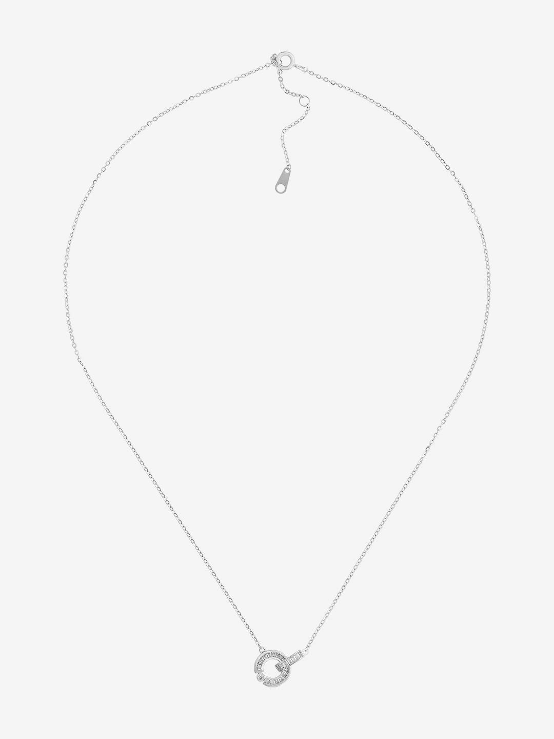Kushal's Fashion Jewellery 92.5 Silver Chain Pendant