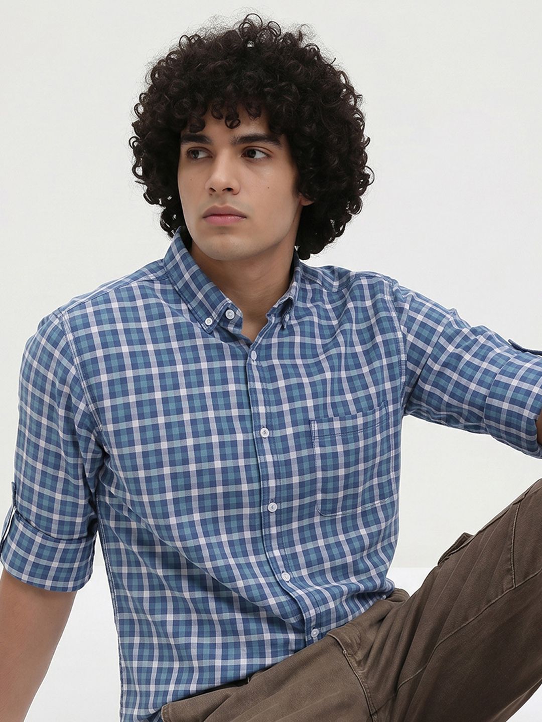 Roadster Life Co. Soft Touch Twill Plaid Casual Shirt