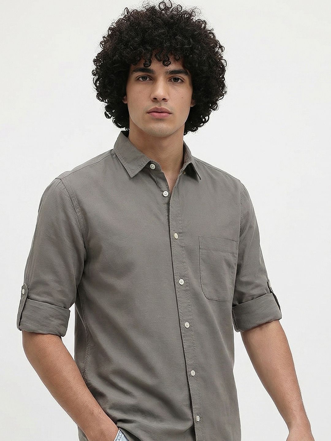 Roadster Life Co. Slub Textured Shirt