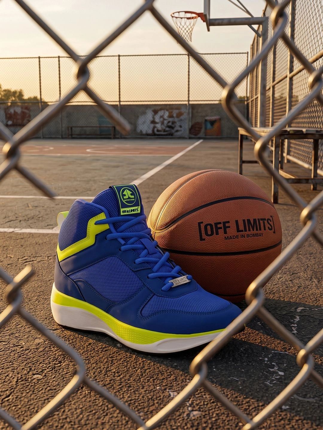 OFF LIMITS Men Mesh Basketball Non-Marking Lace-Ups Shoes