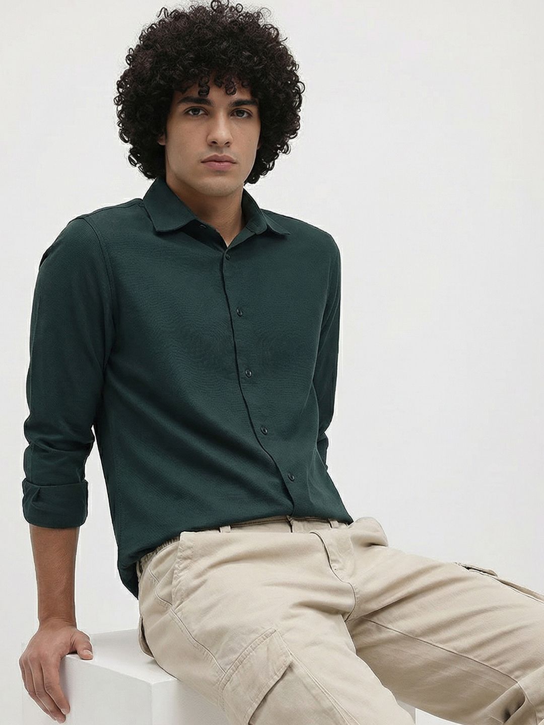Roadster Life Co. Cotton Blend Casual Shirt