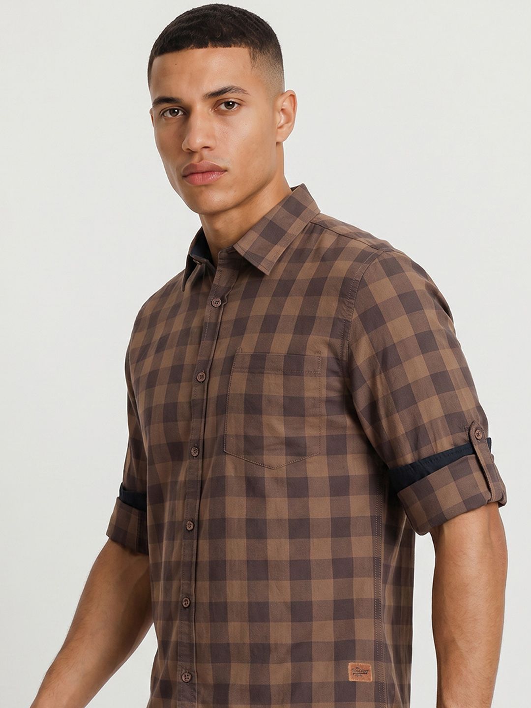 Roadster Life Co. Soft Touch Checked Casual Shirt