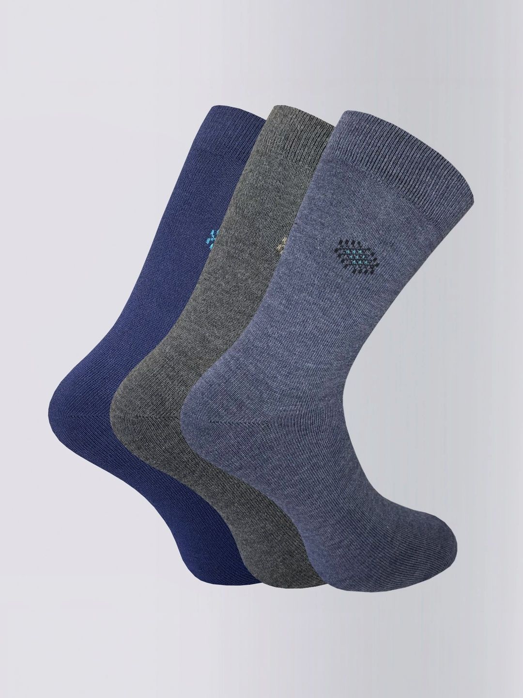 Moda Rapido Men Pack of 3 Cotton Blend Patterned Above Ankle Socks