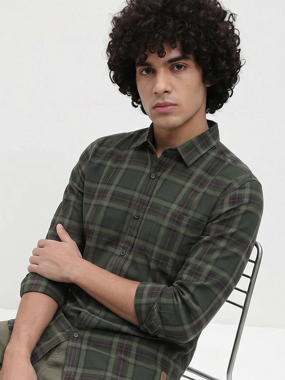 Roadster Life Co. Soft Touch Twill Plaid Casual Shirt