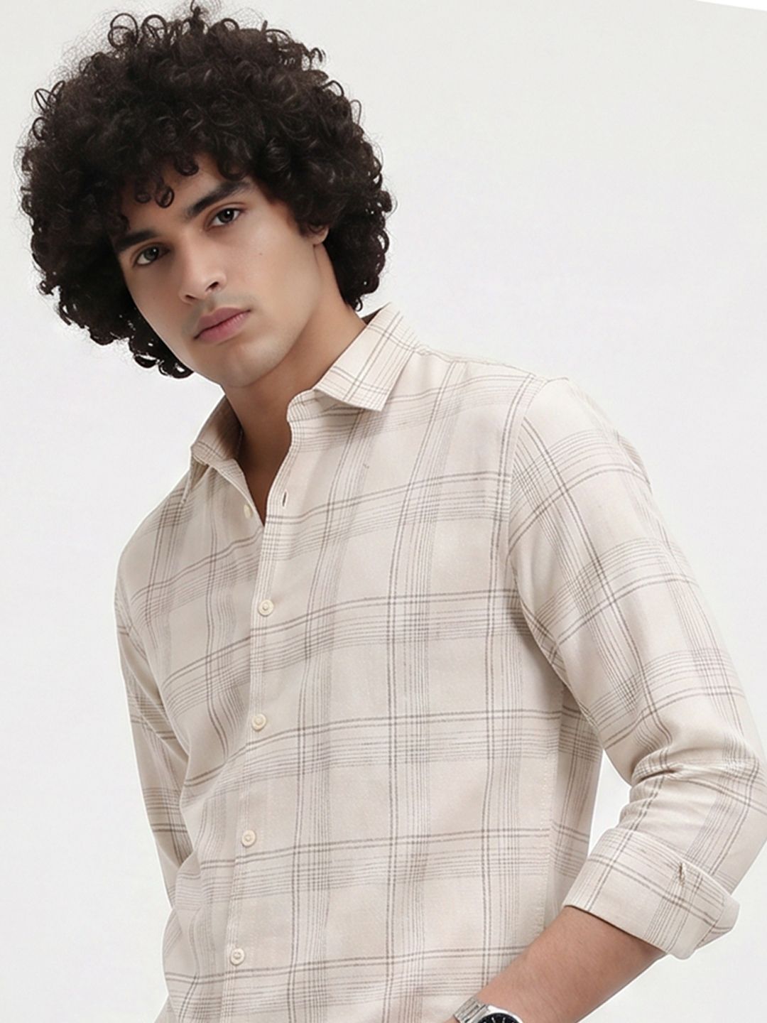 Roadster Life Co.Cotton Linen Checked Shirt