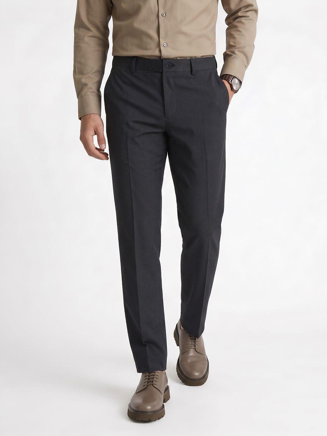 Peter England Men Slim Fit Trousers