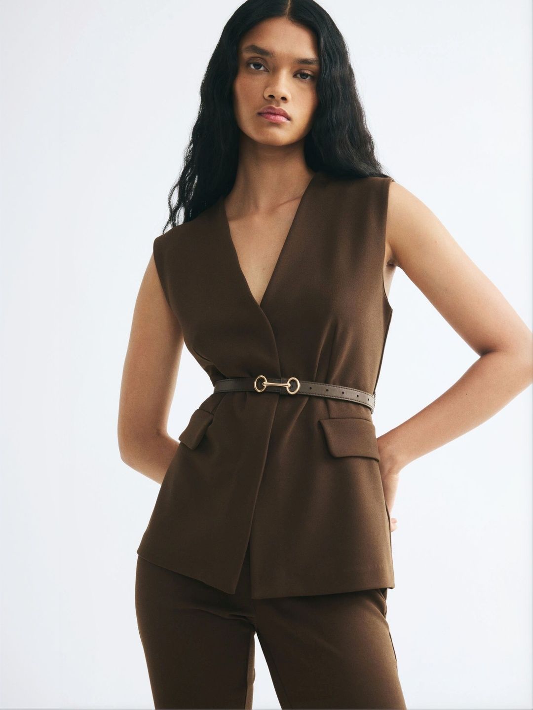 H&M Belted Jersey Waistcoat