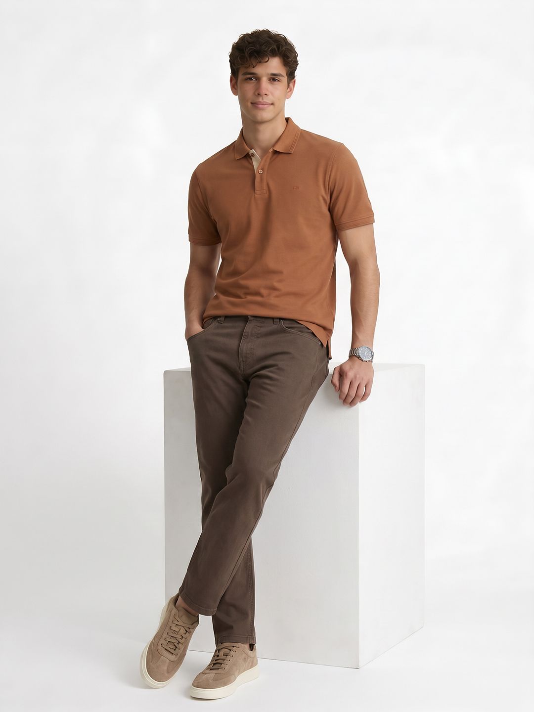 Peter England Polo Pure Cotton T-shirt