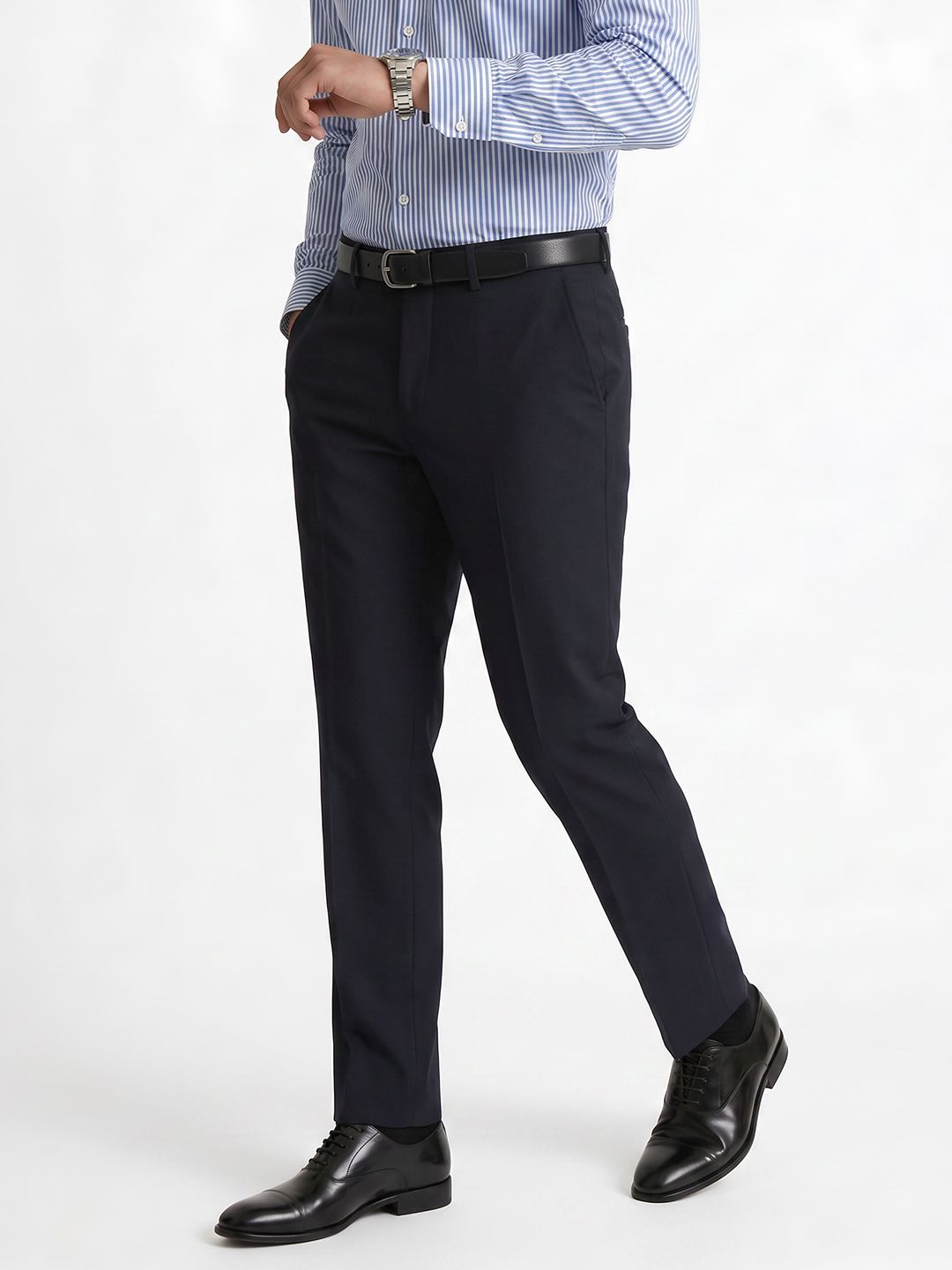 Peter England Men Slim Fit Trousers