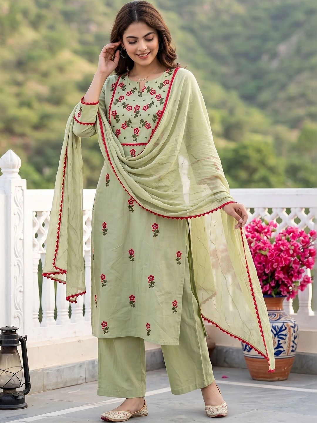 KALINI Embroidered Kurta Set